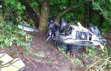 Verkehrsunfall mit schwer verletztem Autofahrer in Roth