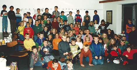 Gruppenfoto der Waldrallye von 1997, einige Teilnehmer sind heute im Vorstand der NABU-Gruppe. Foto: NABU