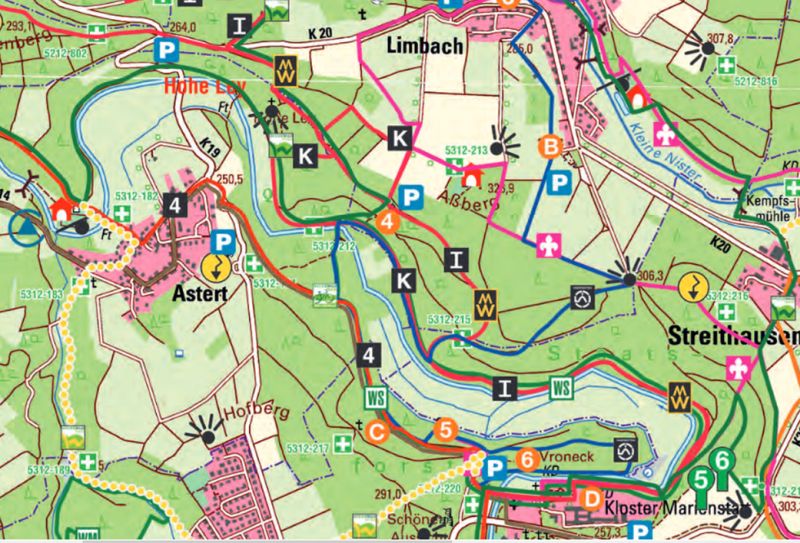Geplante Waldwegesperrung im Bereich Astert. Karte: Forstamt Hachenburg