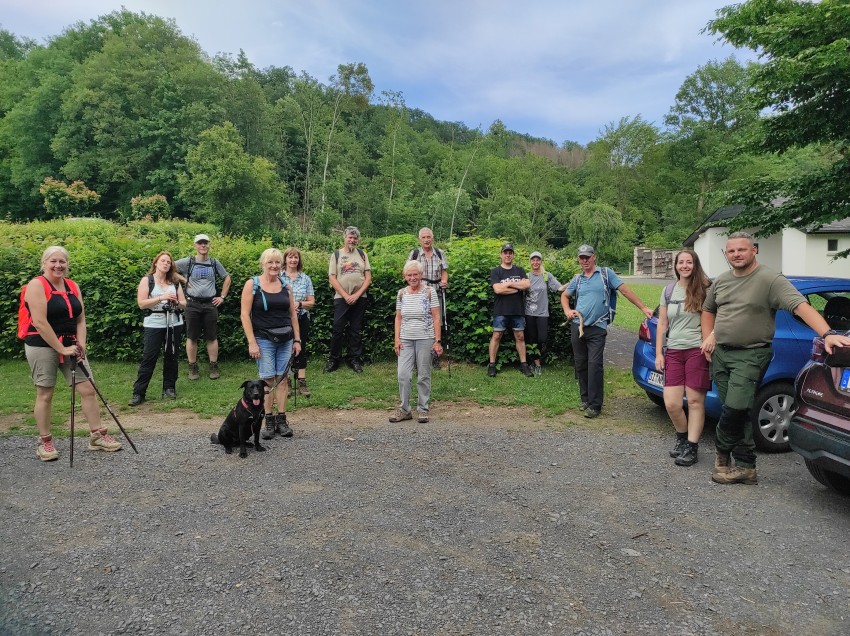 Gruppenfoto der Wandergruppe Weltende. Fotos "Wandern im Westerwald"  