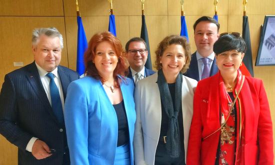 FDP-Bundestagsabgeordnete Sandra Weeser (2. von links) mit der FDP-Delegation bei der deutsch-franzsischen Parlamentarischen Versammlung. (Foto: privat)