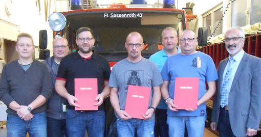 Neues Fhrungsteam bei der Feuerwehr in Sassenroth