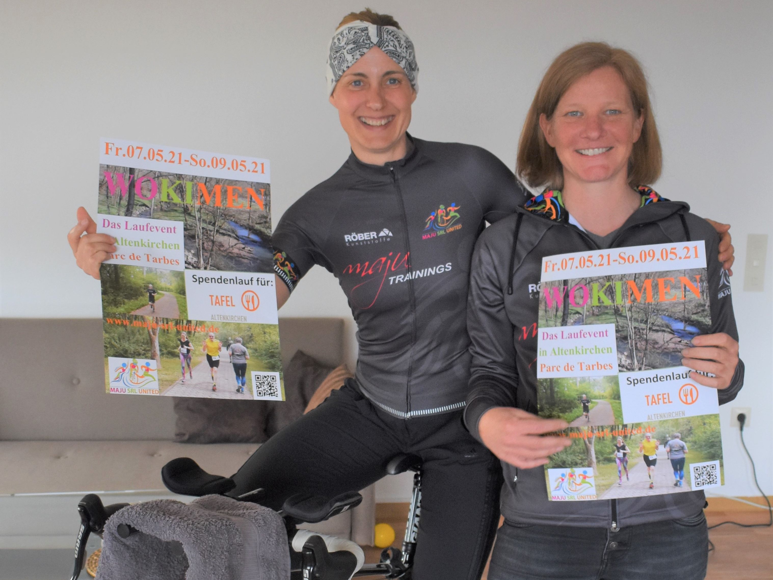 Mandy Jung (links) und Julia Roch von MaJu SRL United freuen sich auf den Spendenlauf. (Foto: Woflgang Rabsch)