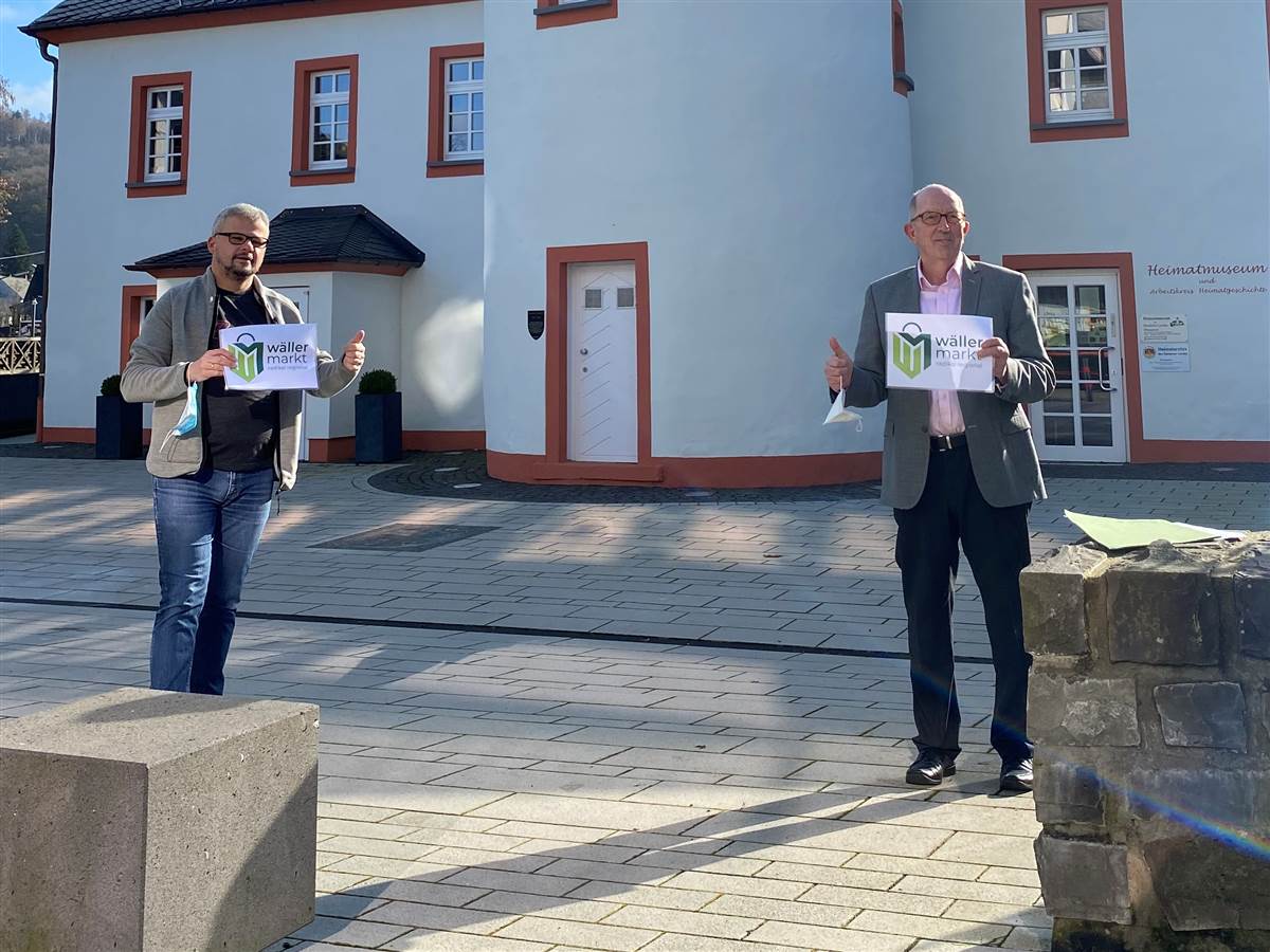 Samy Luckenbach, Vorsitzender des Aufsichtsrats der Wller Markt eG, und Landtagsabgeordneter Michael Wschenbach (Foto: S. Luckenbach)