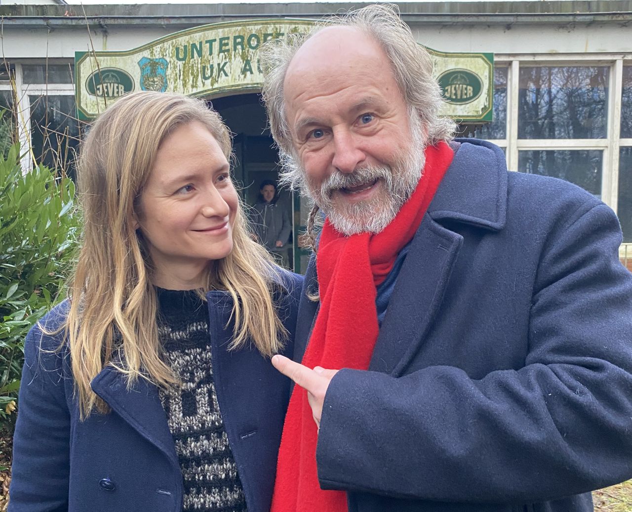 Klaus-Peter Wolf mit seiner Hauptdarstellerin Julia Jentsch. Foto: Bettina Gschl