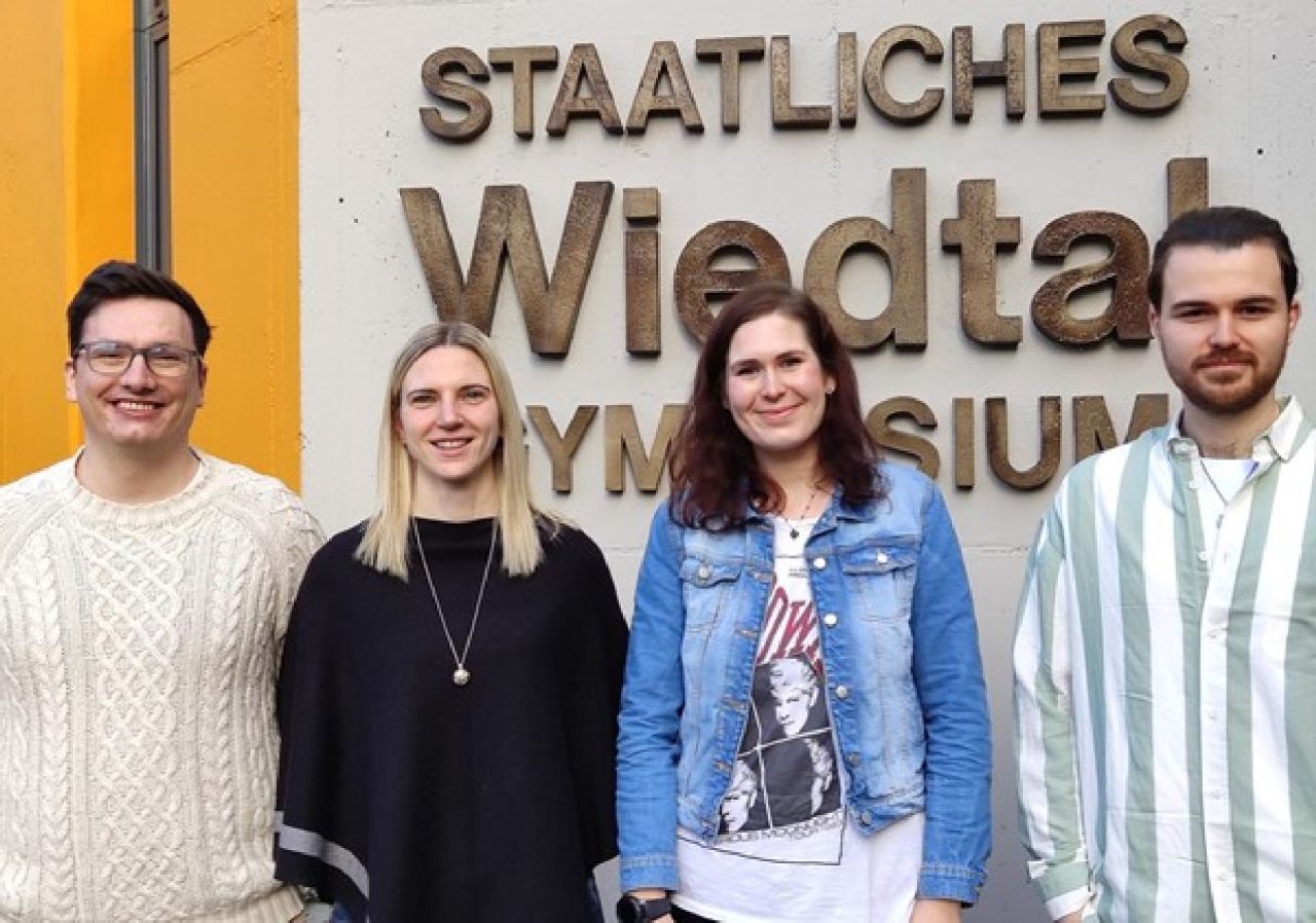 Von links: Markus Konrad, Svenja Schmidt, Natascha Mathias, Philipp Bcker. Foto: Wiedtal-Gymnasium