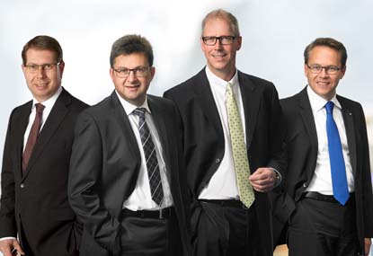 Von links: Andreas Tillmanns, Markus Kurtseifer, Vorstandsprecher Wilhelm Hser, und Dr. Ralf Klbach. Foto: WW-Bank