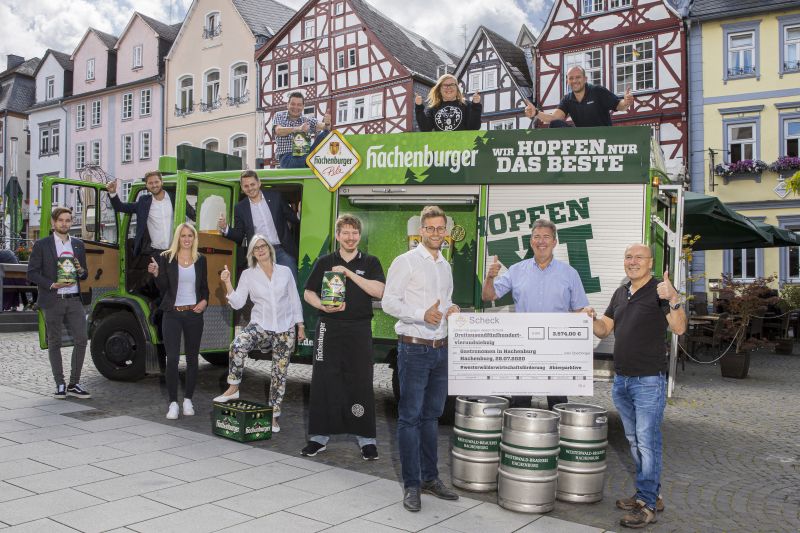 3.574 Euro Spende fr Hachenburger Gastronomen. Foto: privat