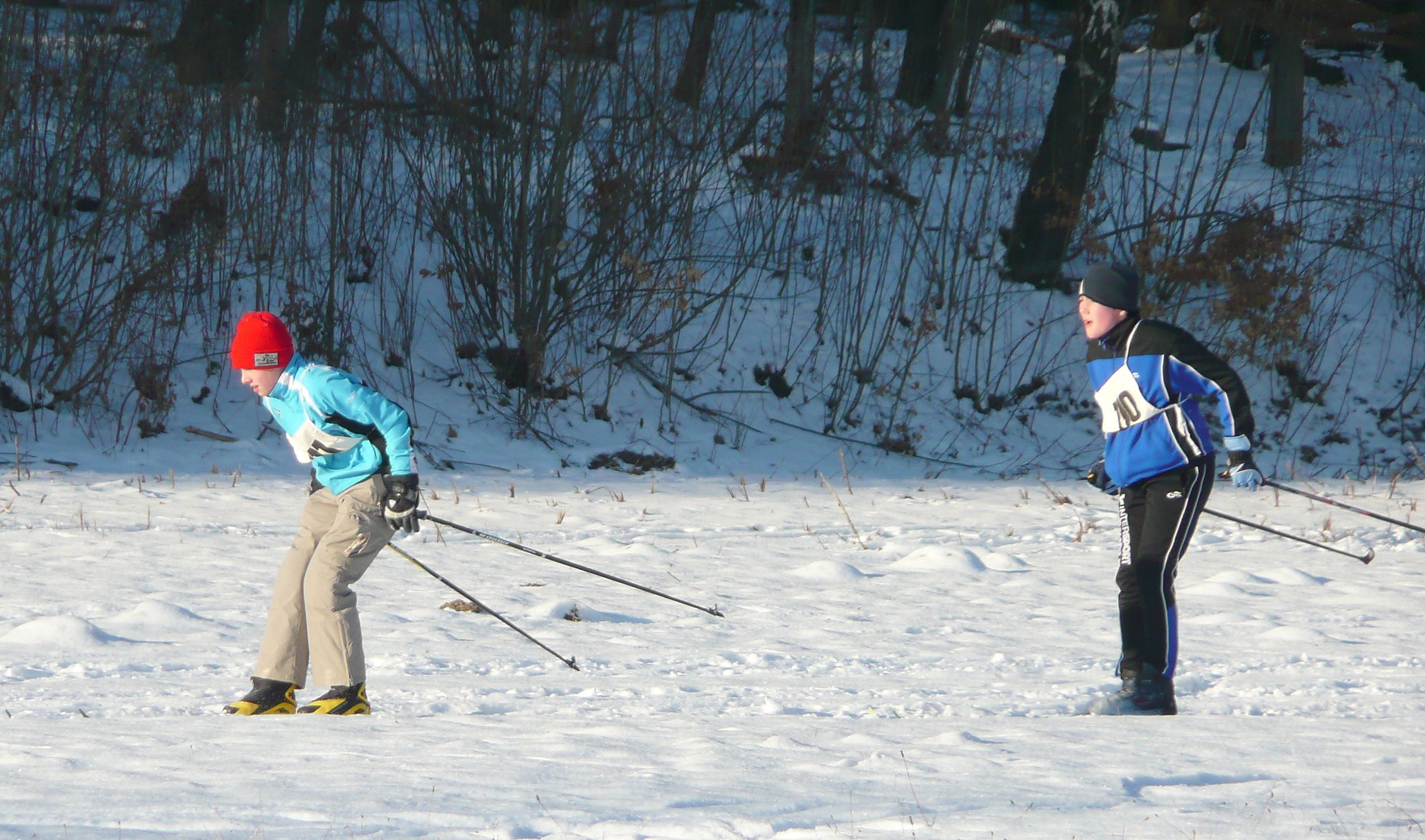 Biathlon-Wettbewerb am Sportplatz Bonefeld