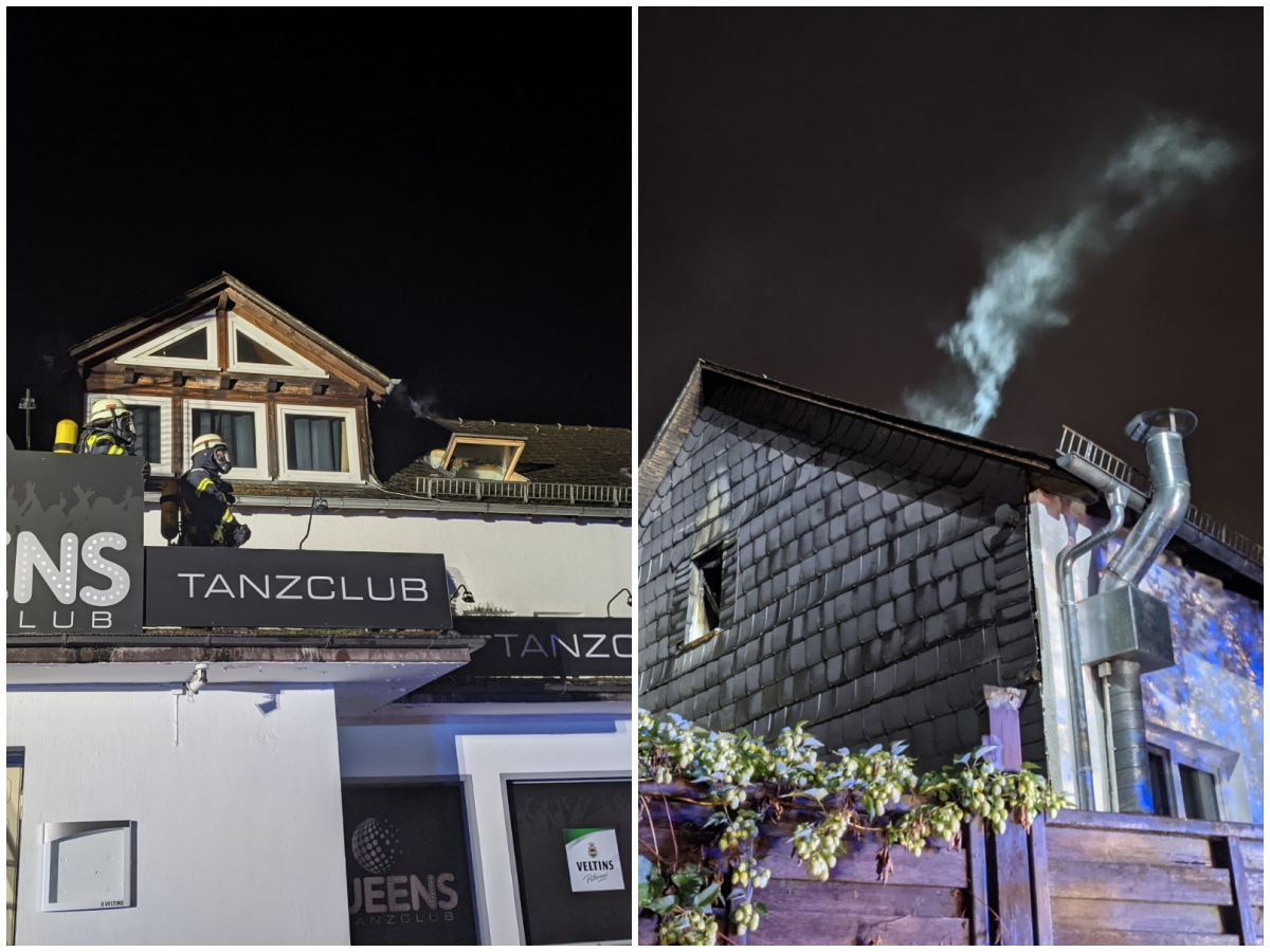 Zimmerbrand ber Tanzclub in Herdorf
