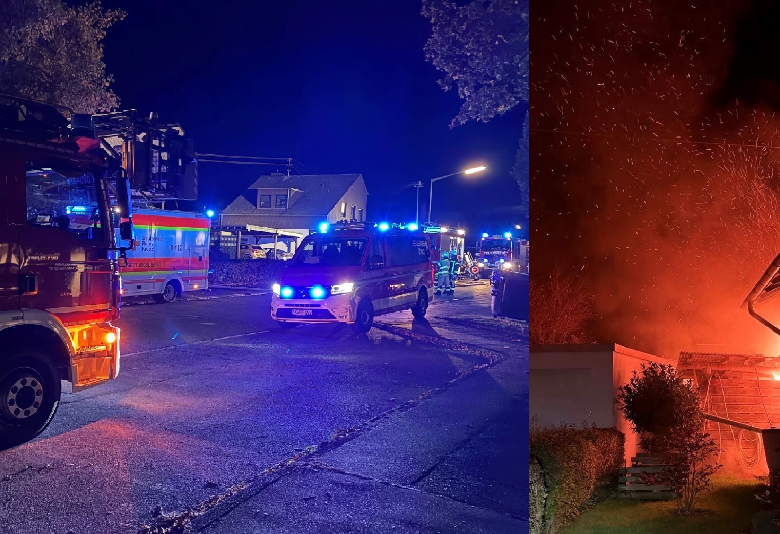 Einsatz in Leuzbach. (Fotos: A. Wollny/D. Enders) 