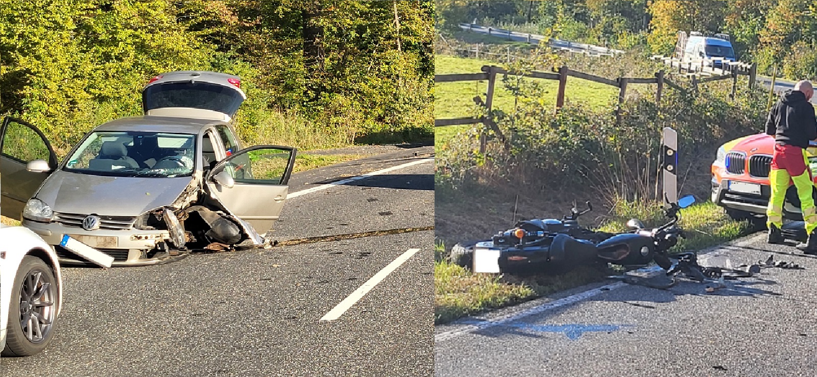 Tragischer Unfall auf der B 8. (Alle Fotos: Ralf Steube)
